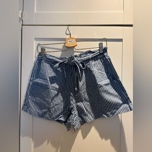 IKEA Navy Striped Women's High Waist Shorts
